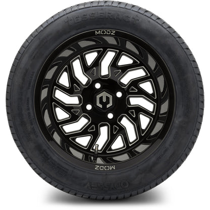 MODZ® 14" Carnage Glossy Black with Ball Mill Wheels & Street Tires Combo