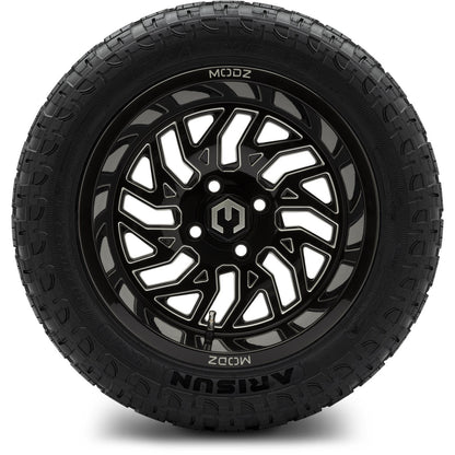 MODZ® 14" Carnage Glossy Black with Ball Mill Wheels & Off-Road Tires Combo