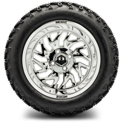 MODZ® 14" Carnage Chrome Wheels & Off-Road Tires Combo