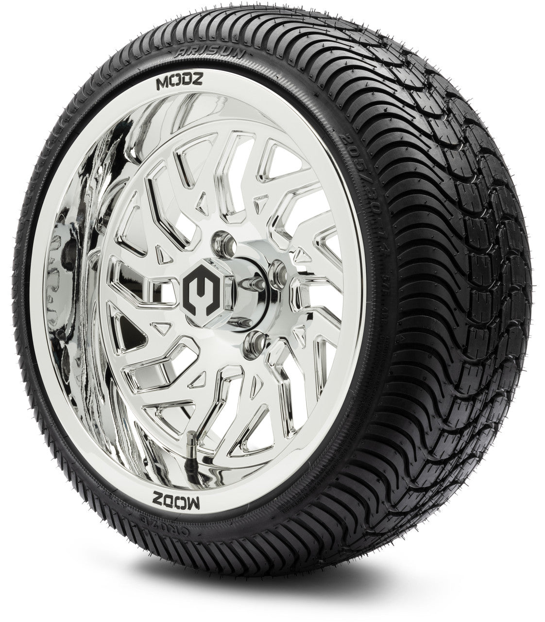 MODZ® 14" Carnage Chrome Wheels & Street Tires Combo