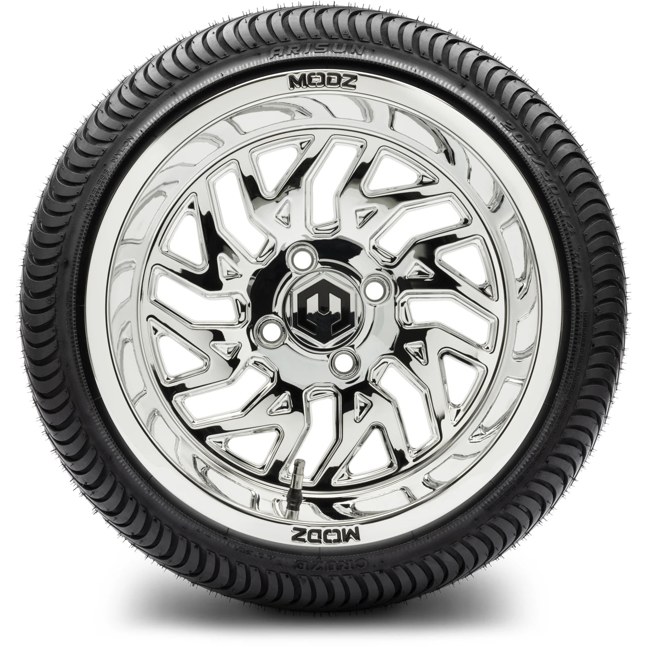 MODZ® 14" Carnage Chrome Wheels & Street Tires Combo