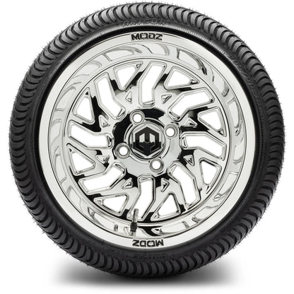 MODZ® 14" Carnage Chrome Wheels & Street Tires Combo