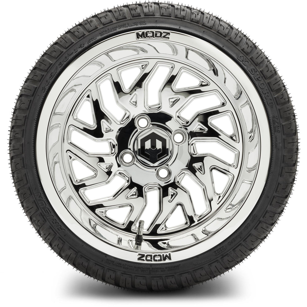 MODZ® 14" Carnage Chrome Wheels & Street Tires Combo