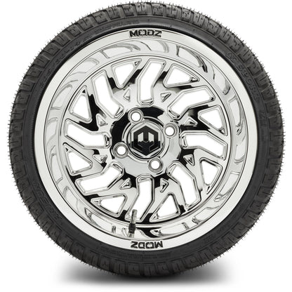 MODZ® 14" Carnage Chrome Wheels & Street Tires Combo
