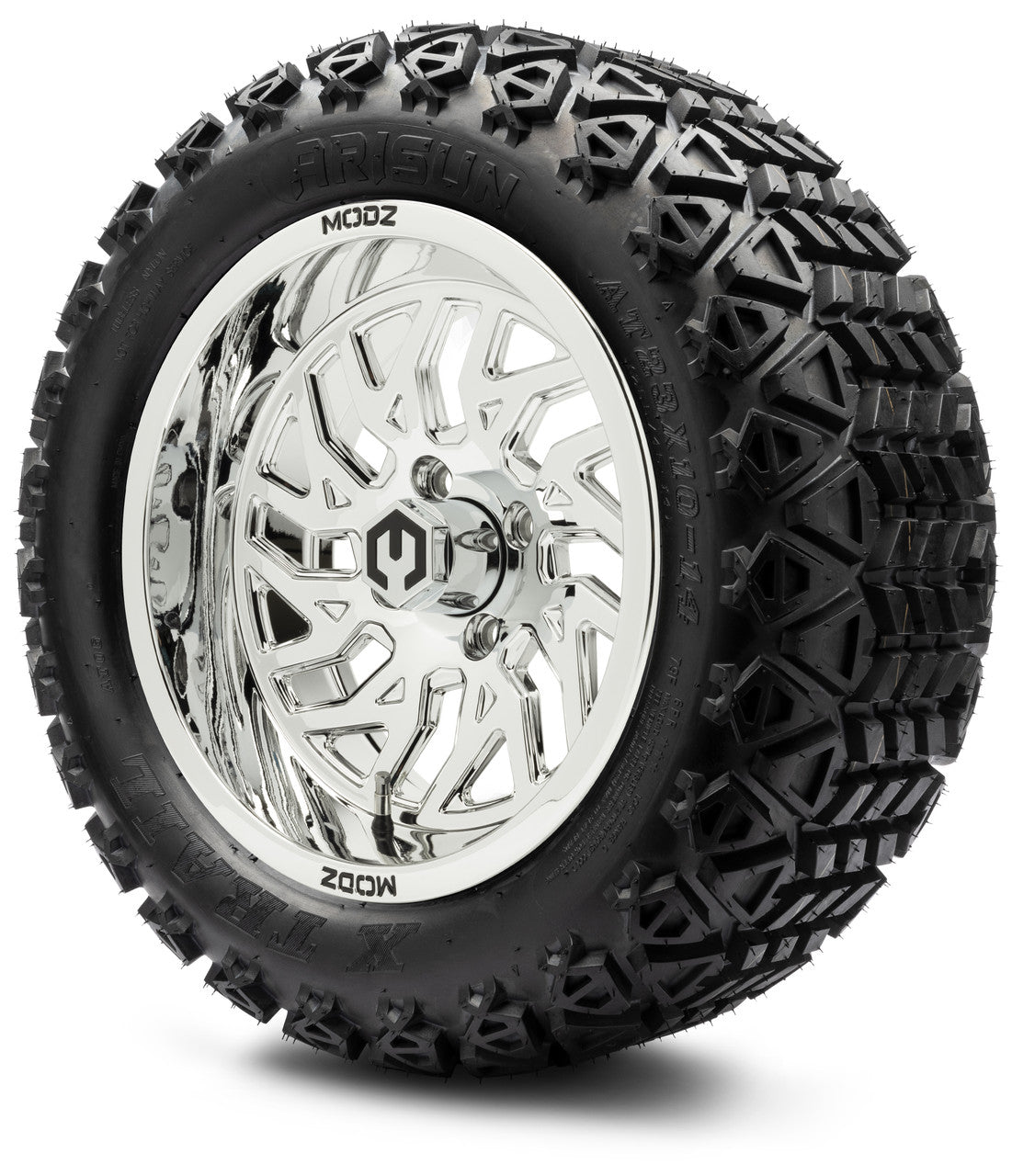 MODZ® 14" Carnage Chrome Wheels & Off-Road Tires Combo