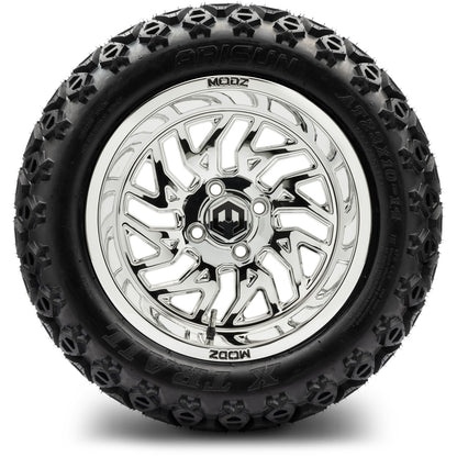 MODZ® 14" Carnage Chrome Wheels & Off-Road Tires Combo