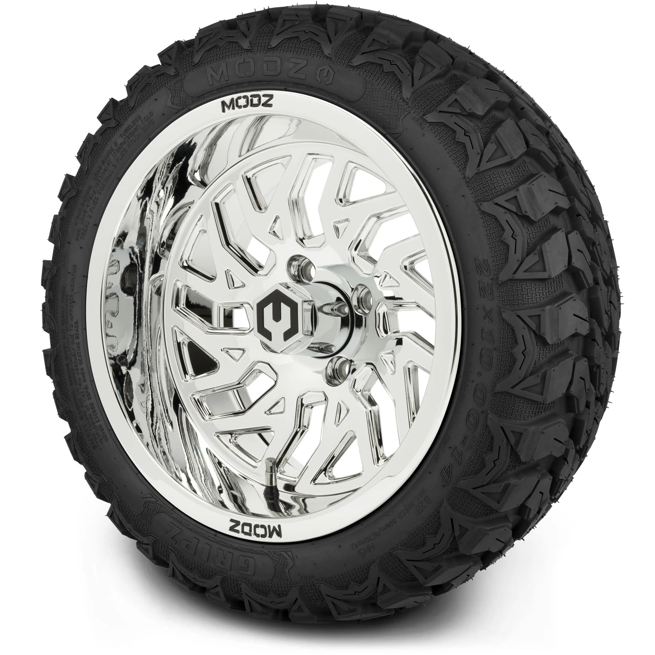 MODZ® 14" Carnage Chrome Wheels & Off-Road Tires Combo