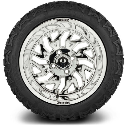 MODZ® 14" Carnage Chrome Wheels & Off-Road Tires Combo