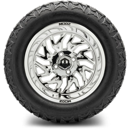 MODZ® 14" Carnage Chrome Wheels & Off-Road Tires Combo