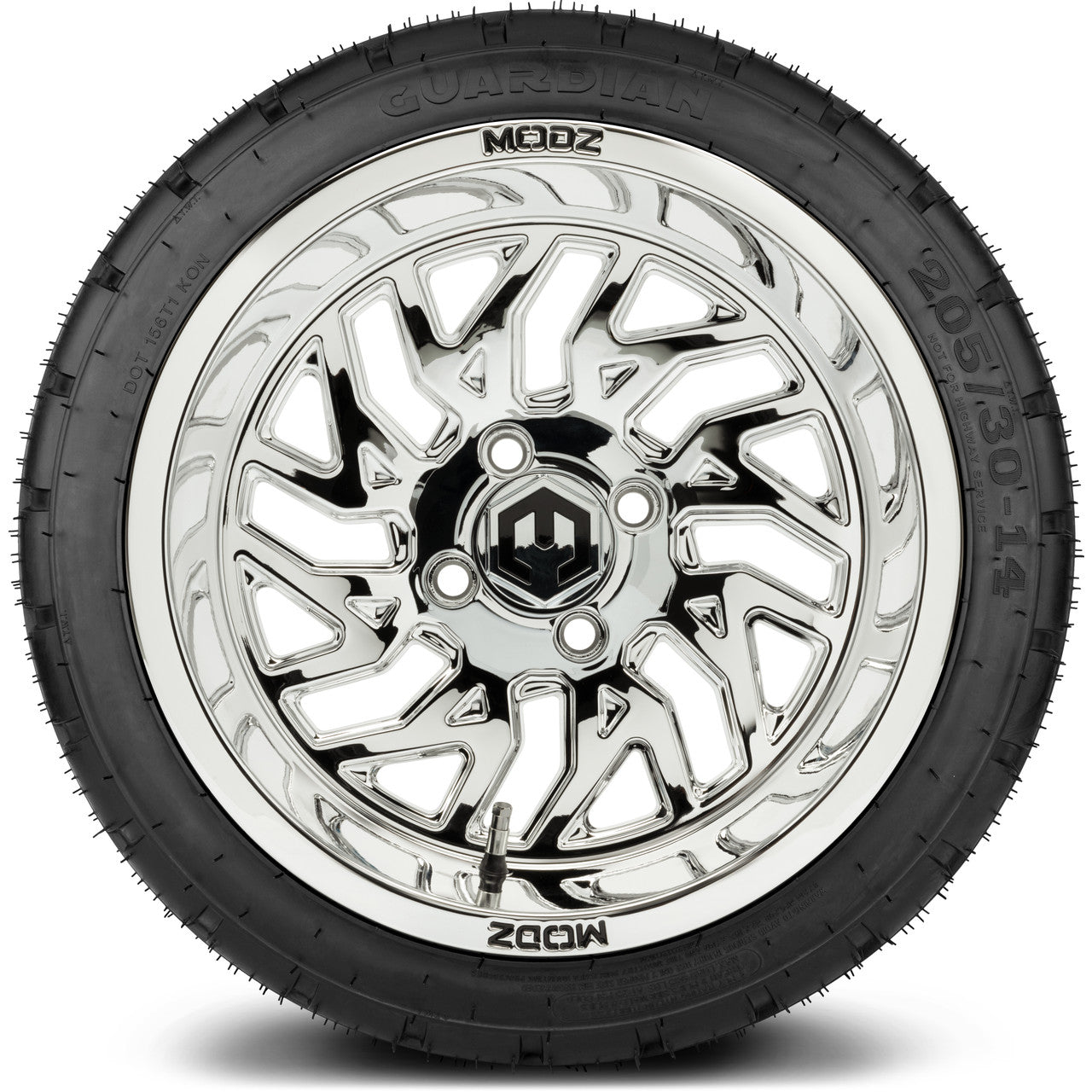 MODZ® 14" Carnage Chrome Wheels & Street Tires Combo