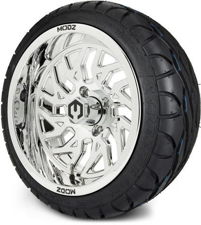 MODZ® 14" Carnage Chrome Wheels & Street Tires Combo