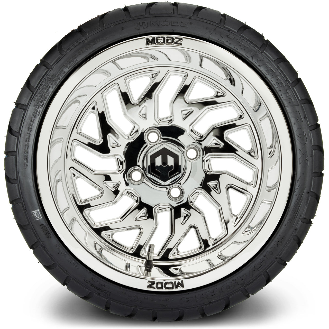 MODZ® 14" Carnage Chrome Wheels & Street Tires Combo