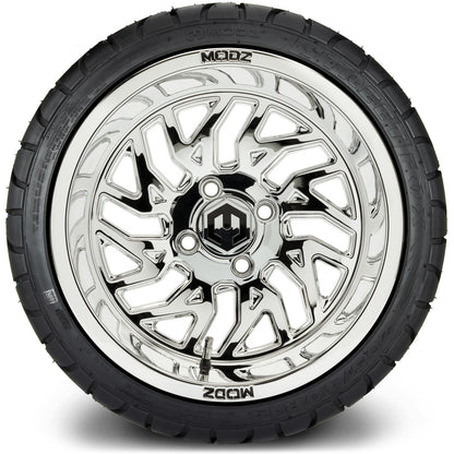 MODZ® 14" Carnage Chrome Wheels & Street Tires Combo