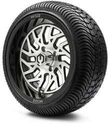 MODZ® 14" Carnage Machined Black Wheels & Street Tires Combo