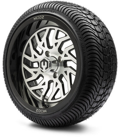 MODZ® 14" Carnage Machined Black Wheels & Street Tires Combo
