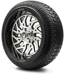 MODZ® 14" Carnage Machined Black Wheels & Street Tires Combo