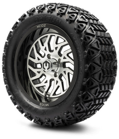 MODZ® 14" Carnage Machined Black Wheels & Off-Road Tires Combo