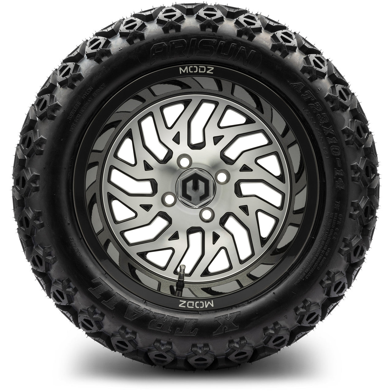 MODZ® 14" Carnage Machined Black Wheels & Off-Road Tires Combo