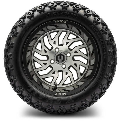 MODZ® 14" Carnage Machined Black Wheels & Off-Road Tires Combo