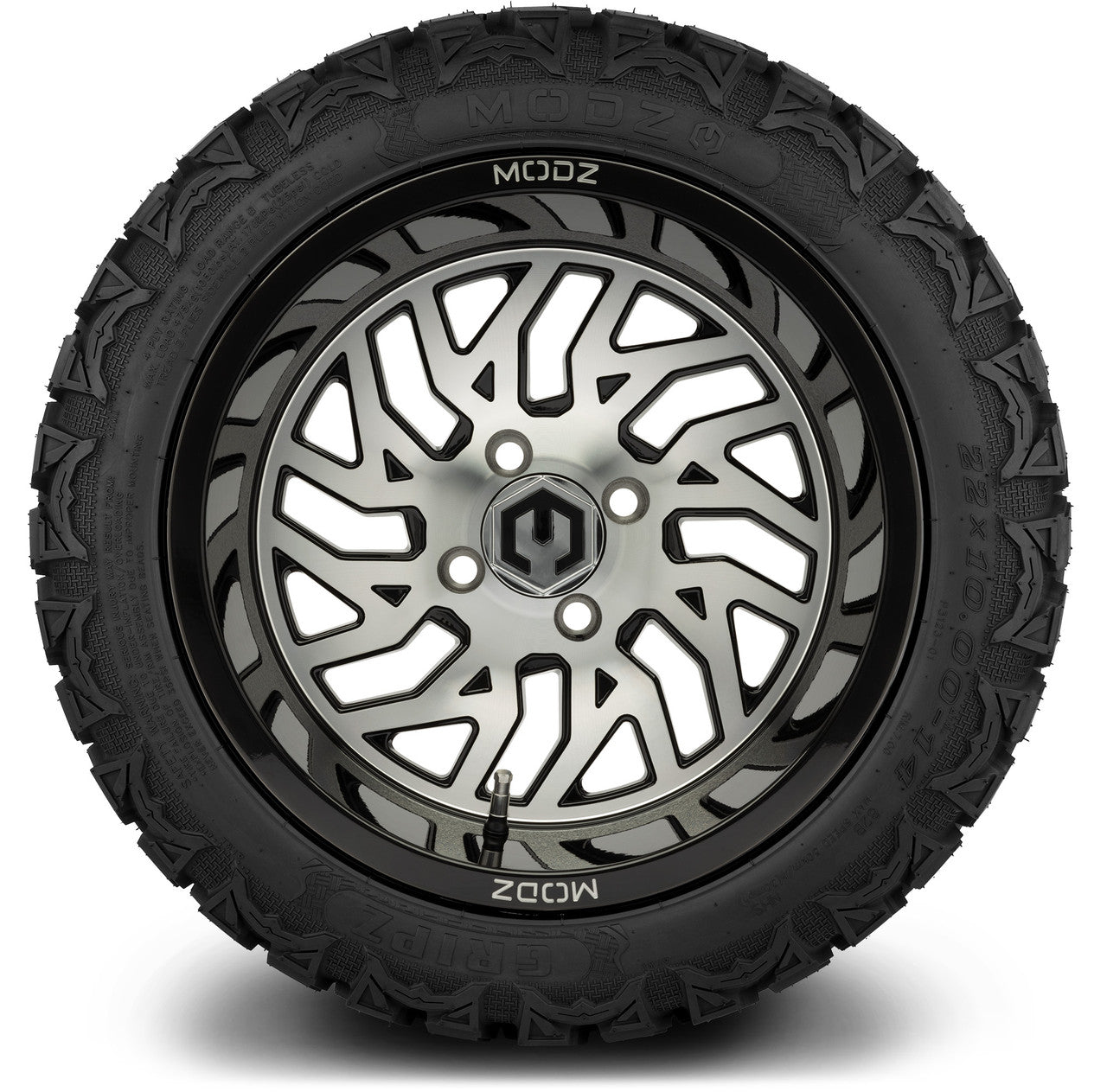 MODZ® 14" Carnage Machined Black Wheels & Off-Road Tires Combo