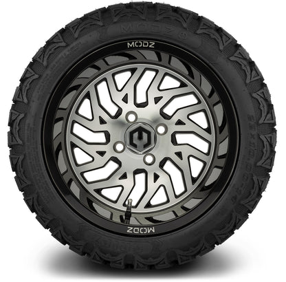MODZ® 14" Carnage Machined Black Wheels & Off-Road Tires Combo