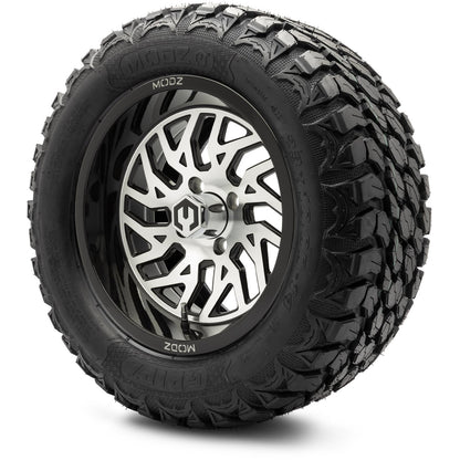 MODZ® 14" Carnage Machined Black Wheels & Off-Road Tires Combo