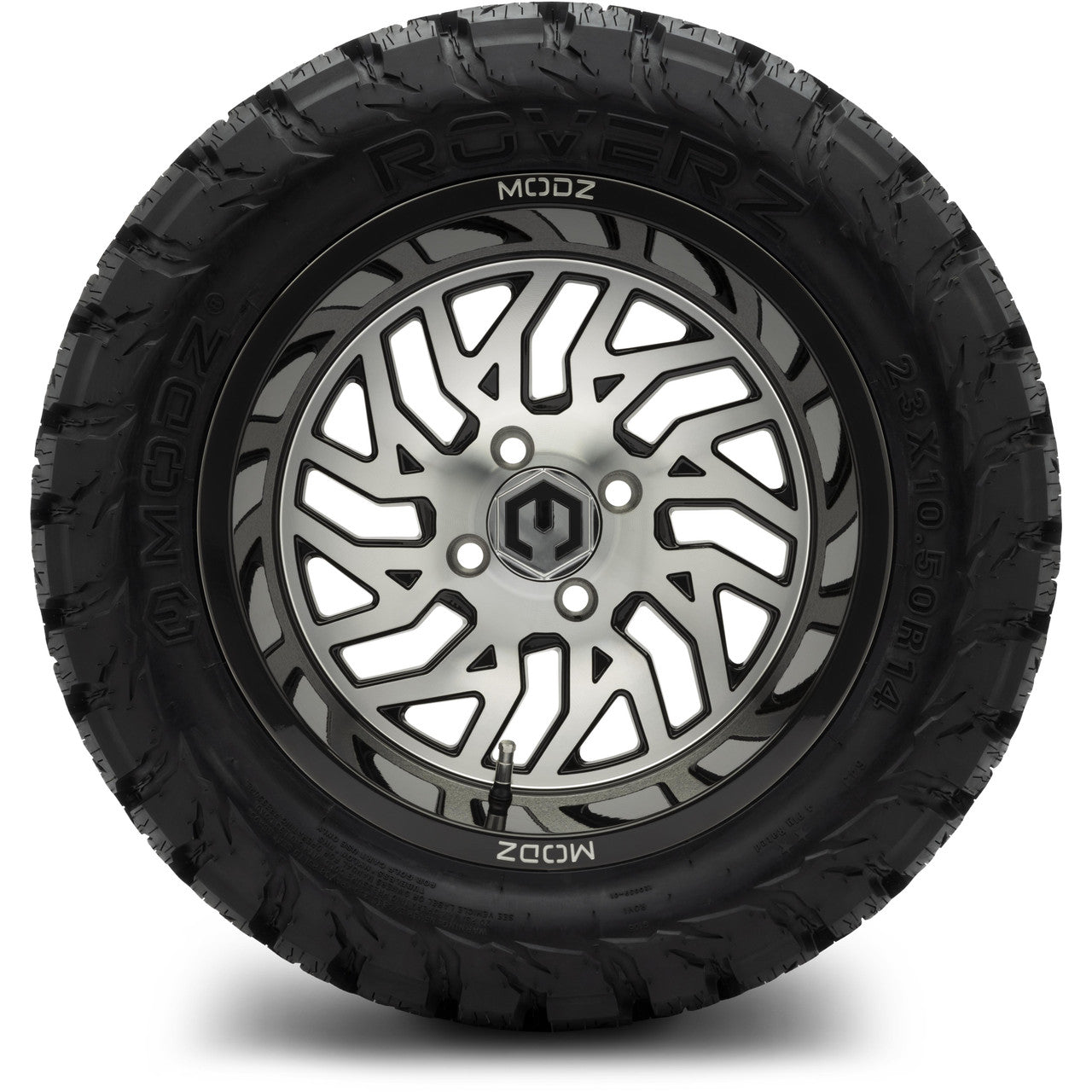 MODZ® 14" Carnage Machined Black Wheels & Off-Road Tires Combo