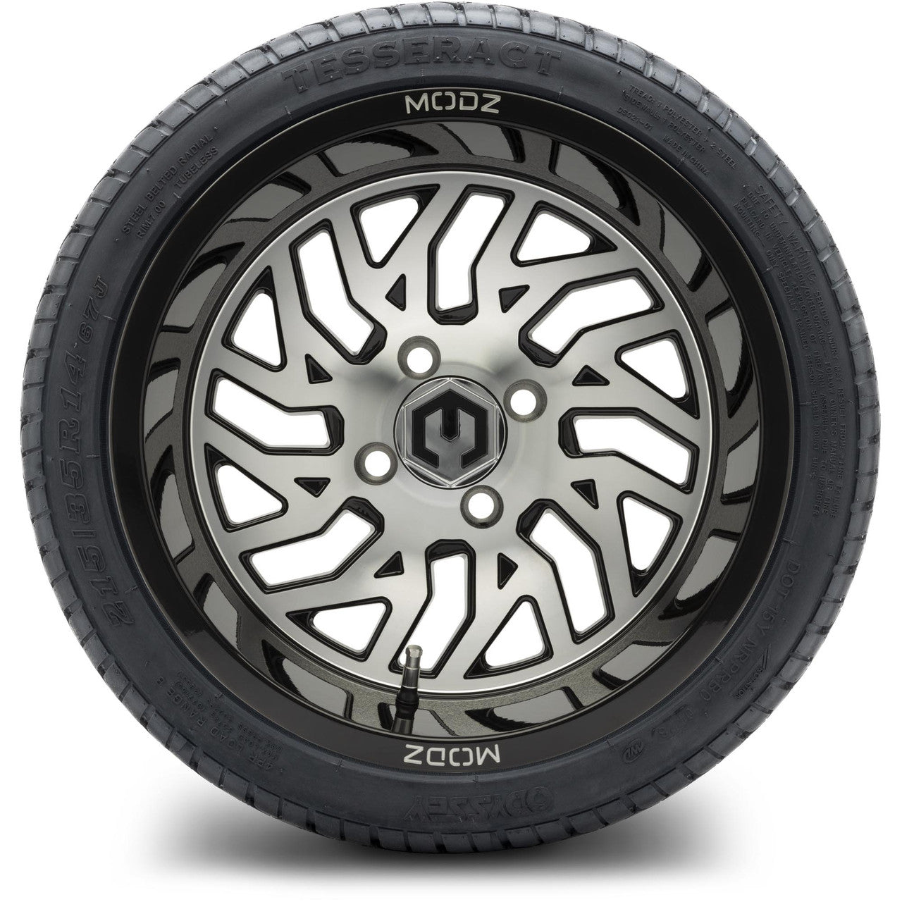MODZ® 14" Carnage Machined Black Wheels & Street Tires Combo