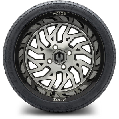 MODZ® 14" Carnage Machined Black Wheels & Street Tires Combo