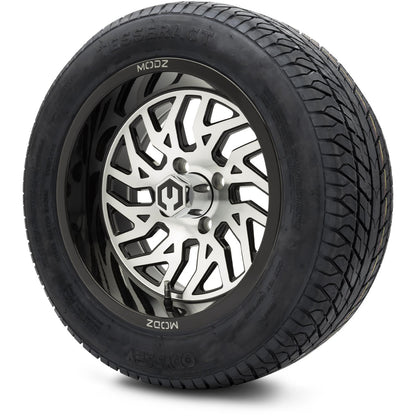 MODZ® 14" Carnage Machined Black Wheels & Street Tires Combo