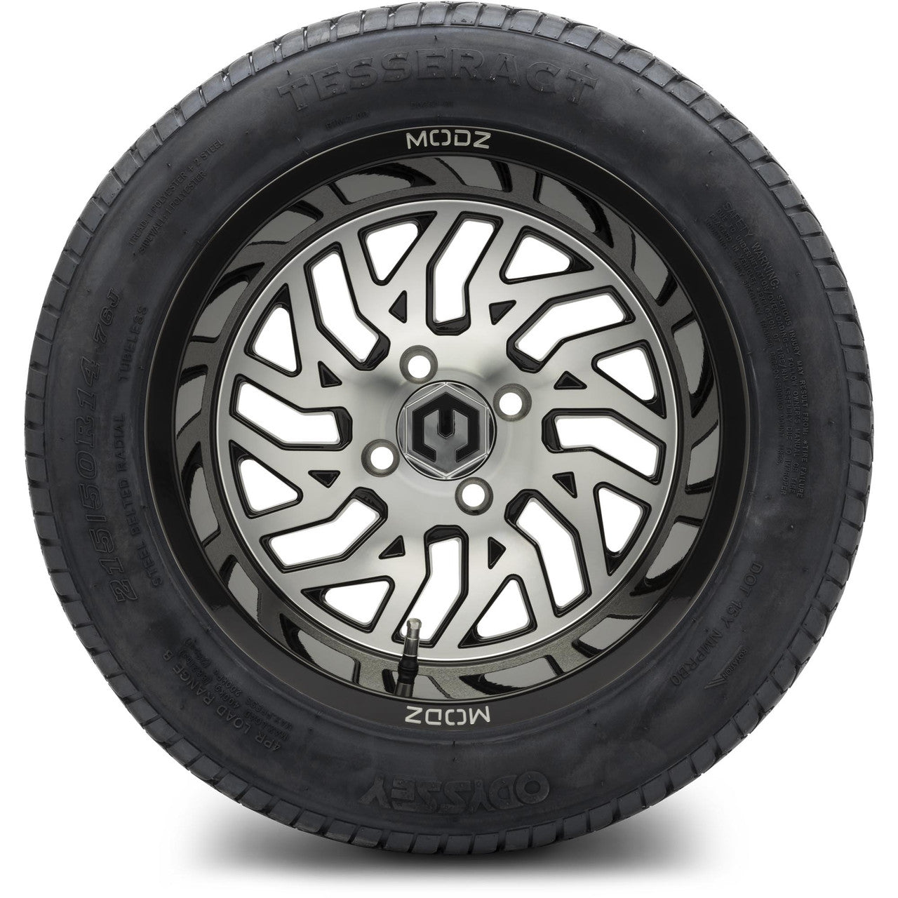 MODZ® 14" Carnage Machined Black Wheels & Street Tires Combo
