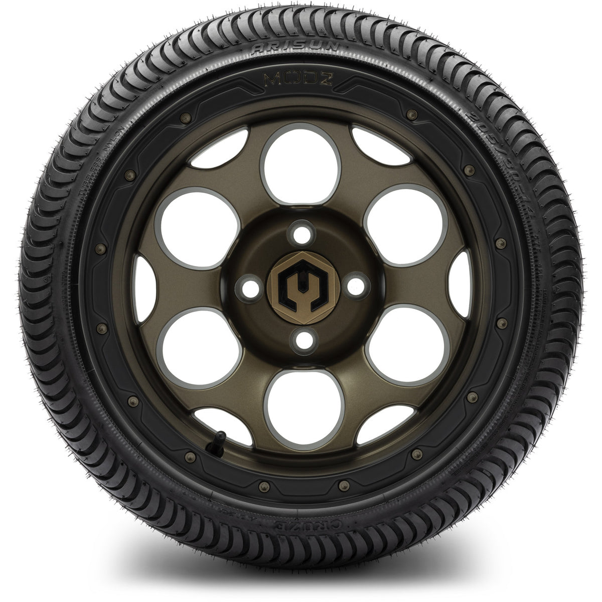 MODZ® 14" Militia Bronze Wheels & Street Tires Combo