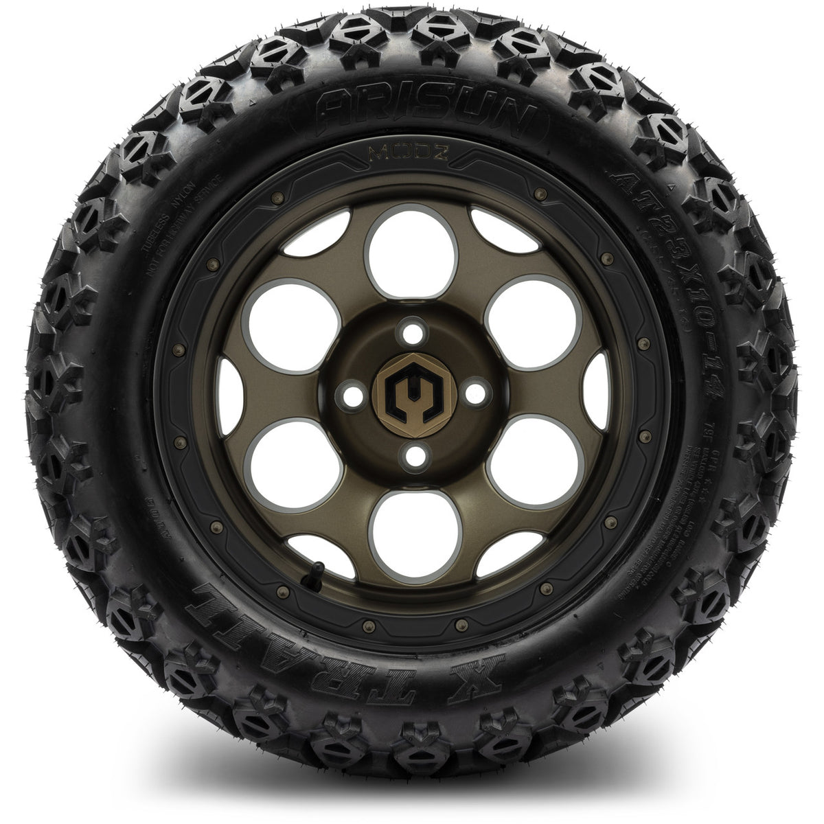 MODZ® 14" Militia Bronze Wheels & Off-Road Tires Combo