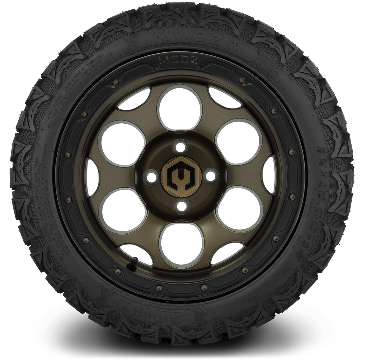 MODZ® 14" Militia Bronze Wheels & Off-Road Tires Combo