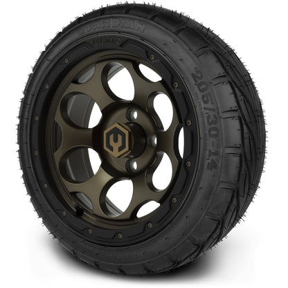 MODZ® 14" Militia Bronze Wheels & Street Tires Combo
