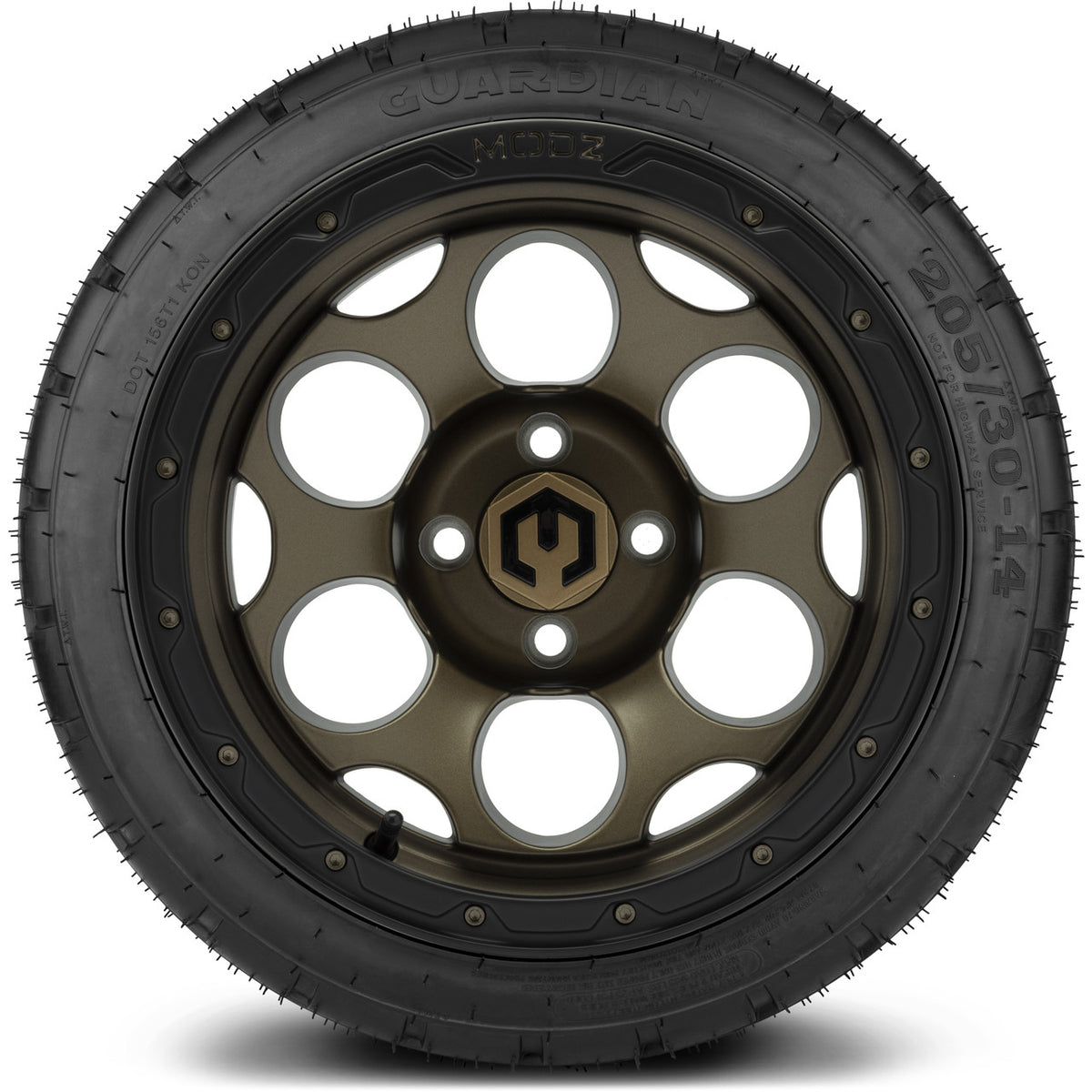MODZ® 14" Militia Bronze Wheels & Street Tires Combo