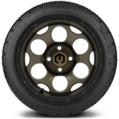 MODZ® 14" Militia Bronze Wheels & Street Tires Combo