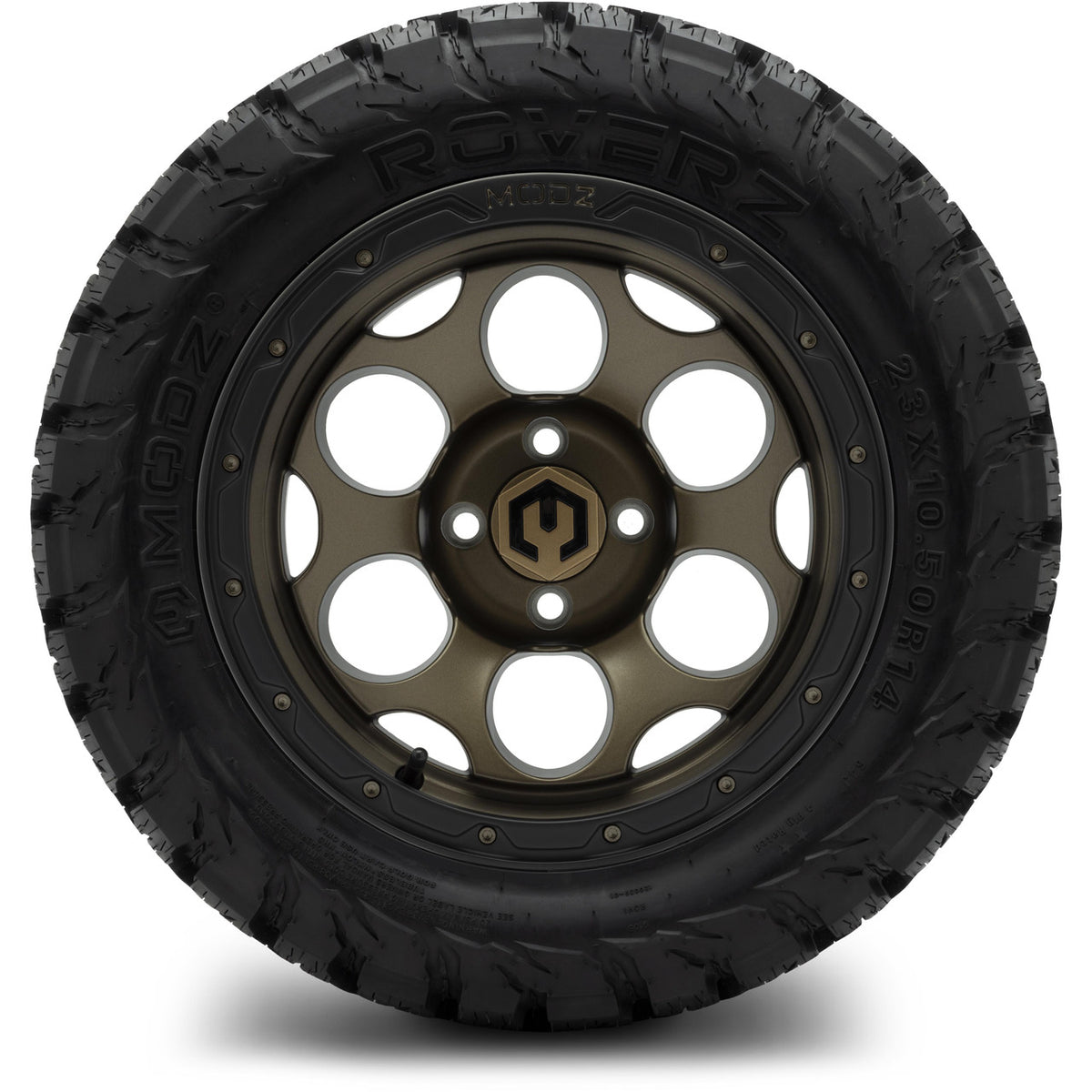 MODZ® 14" Militia Bronze Wheels & Off-Road Tires Combo