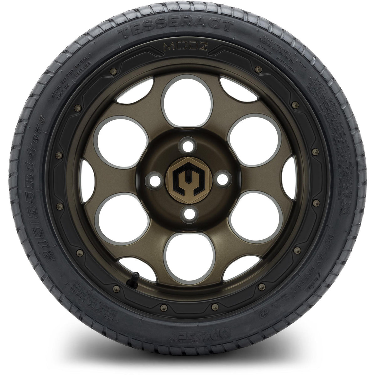 MODZ® 14" Militia Bronze Wheels & Street Tires Combo