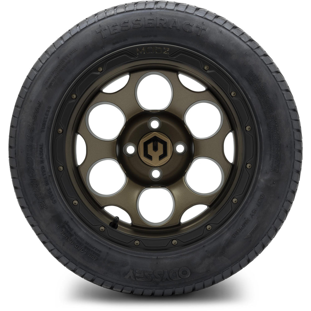 MODZ® 14" Militia Bronze Wheels & Street Tires Combo