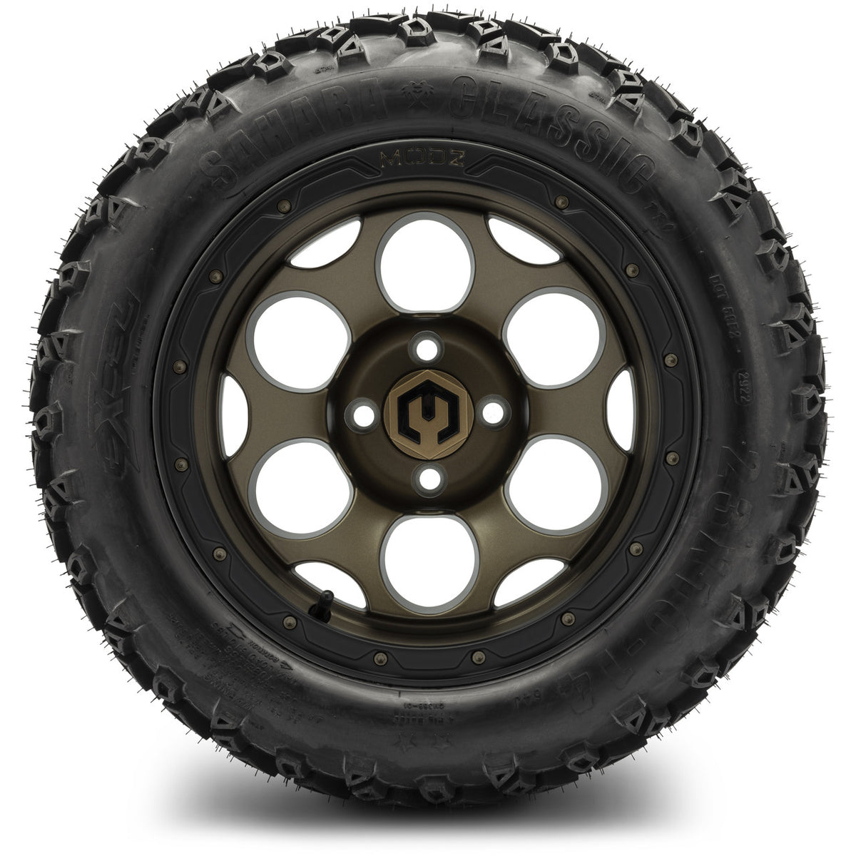 MODZ® 14" Militia Bronze Wheels & Off-Road Tires Combo