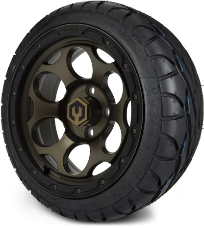 MODZ® 14" Militia Bronze Wheels & Street Tires Combo
