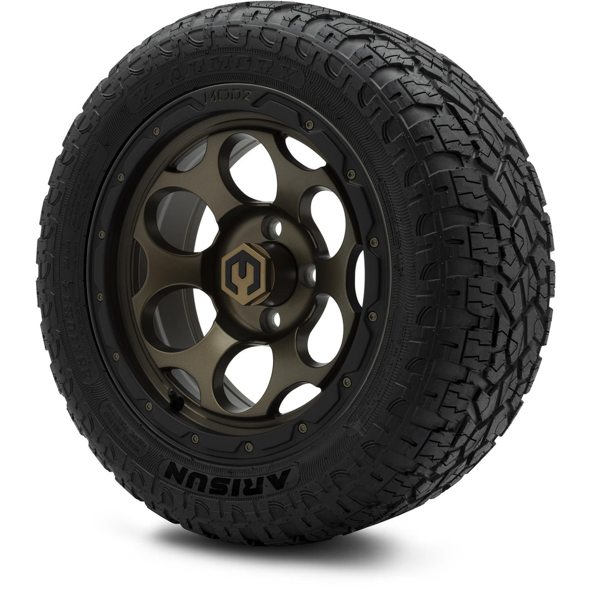 MODZ® 14" Militia Bronze Wheels & Off-Road Tires Combo