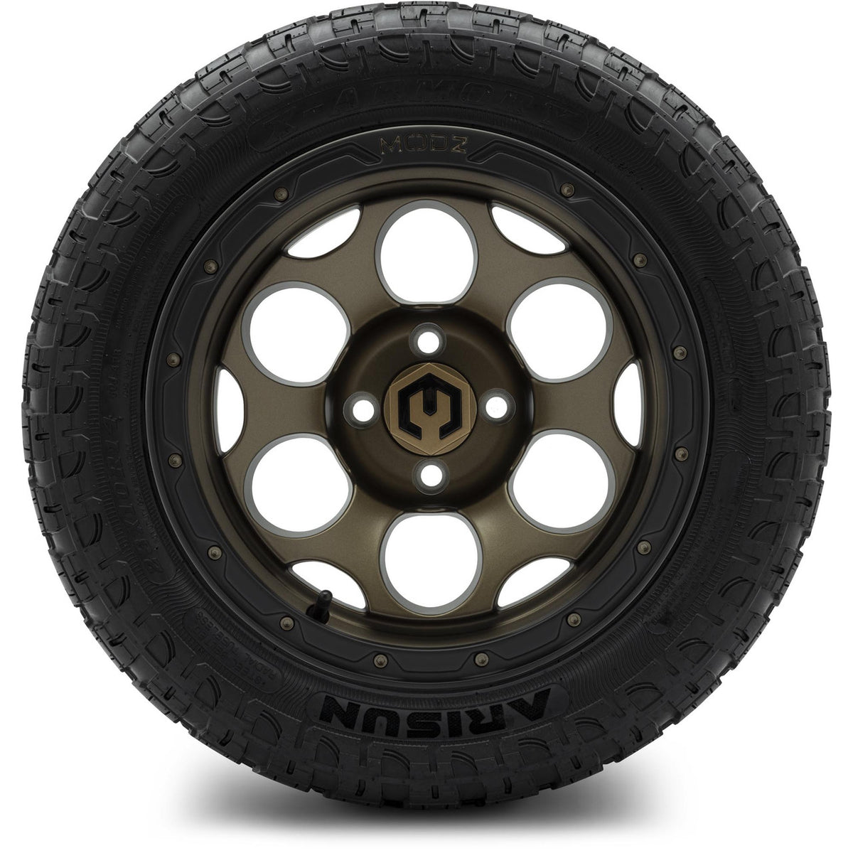 MODZ® 14" Militia Bronze Wheels & Off-Road Tires Combo
