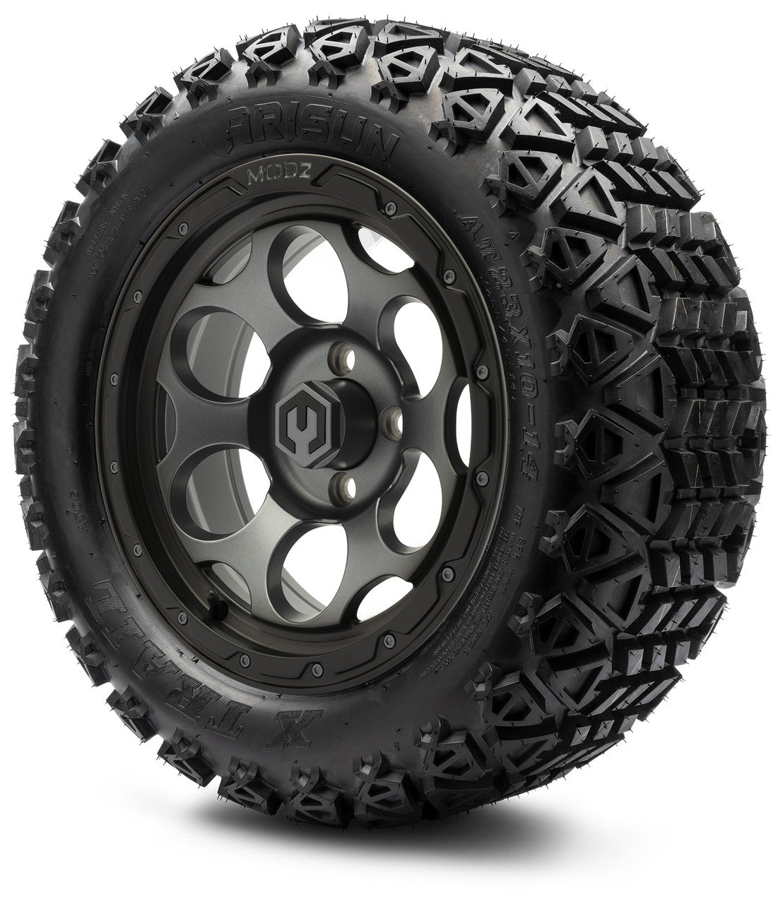 MODZ® 14" Militia Gunmetal Wheels & Off-Road Tires Combo