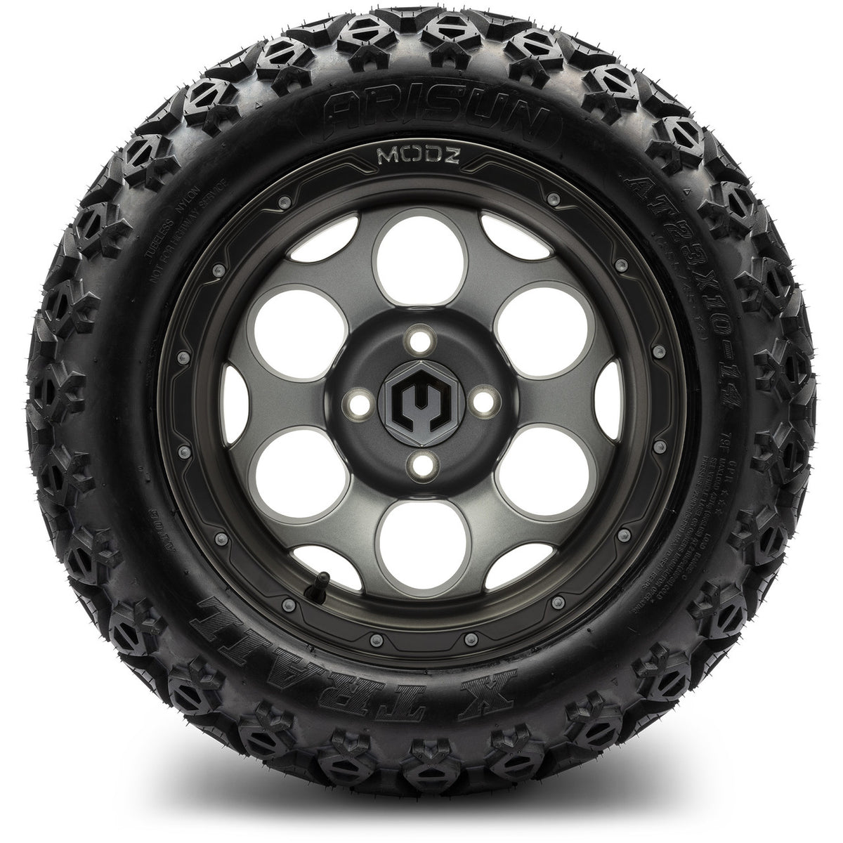 MODZ® 14" Militia Gunmetal Wheels & Off-Road Tires Combo