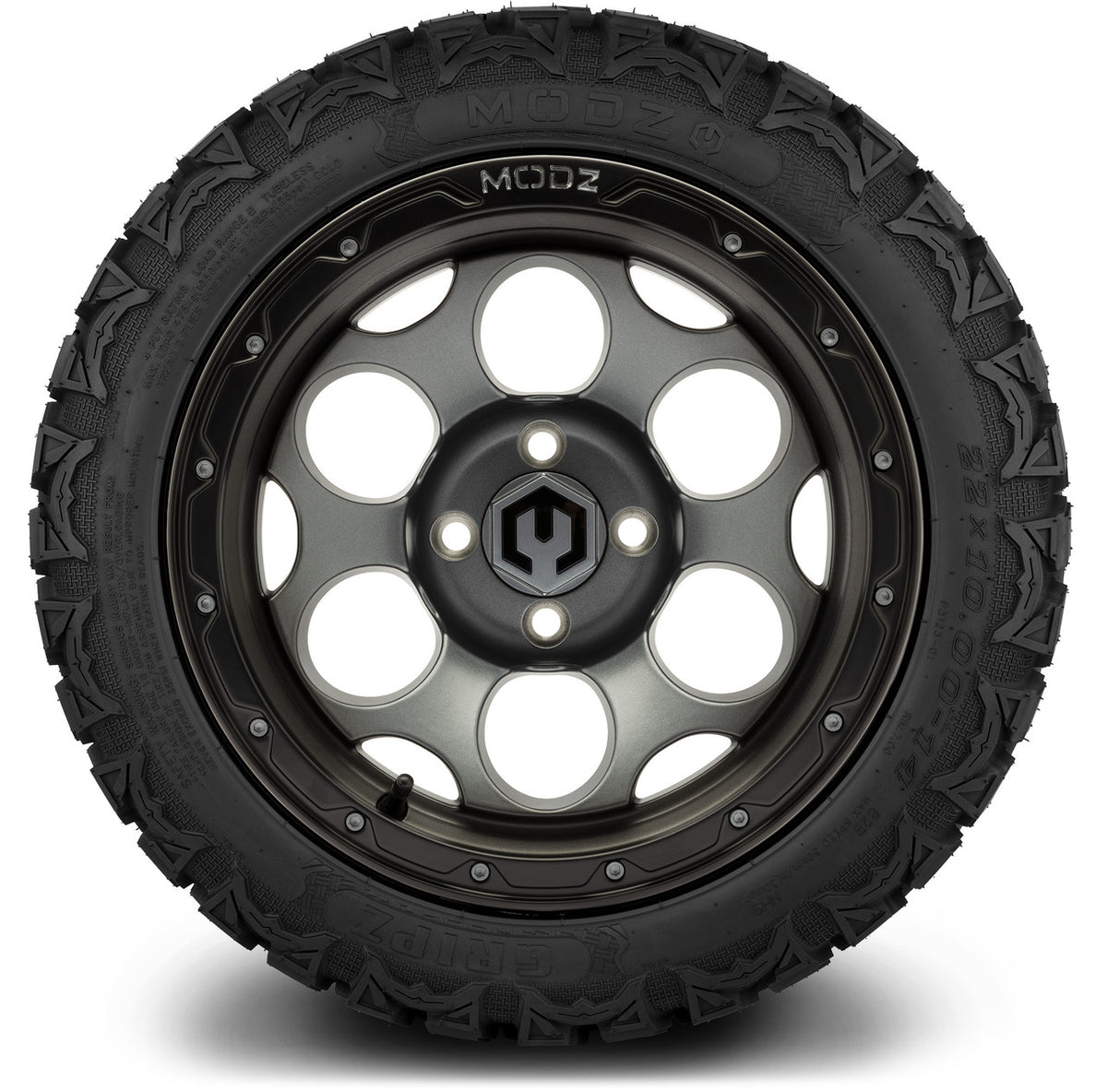 MODZ® 14" Militia Gunmetal Wheels & Off-Road Tires Combo