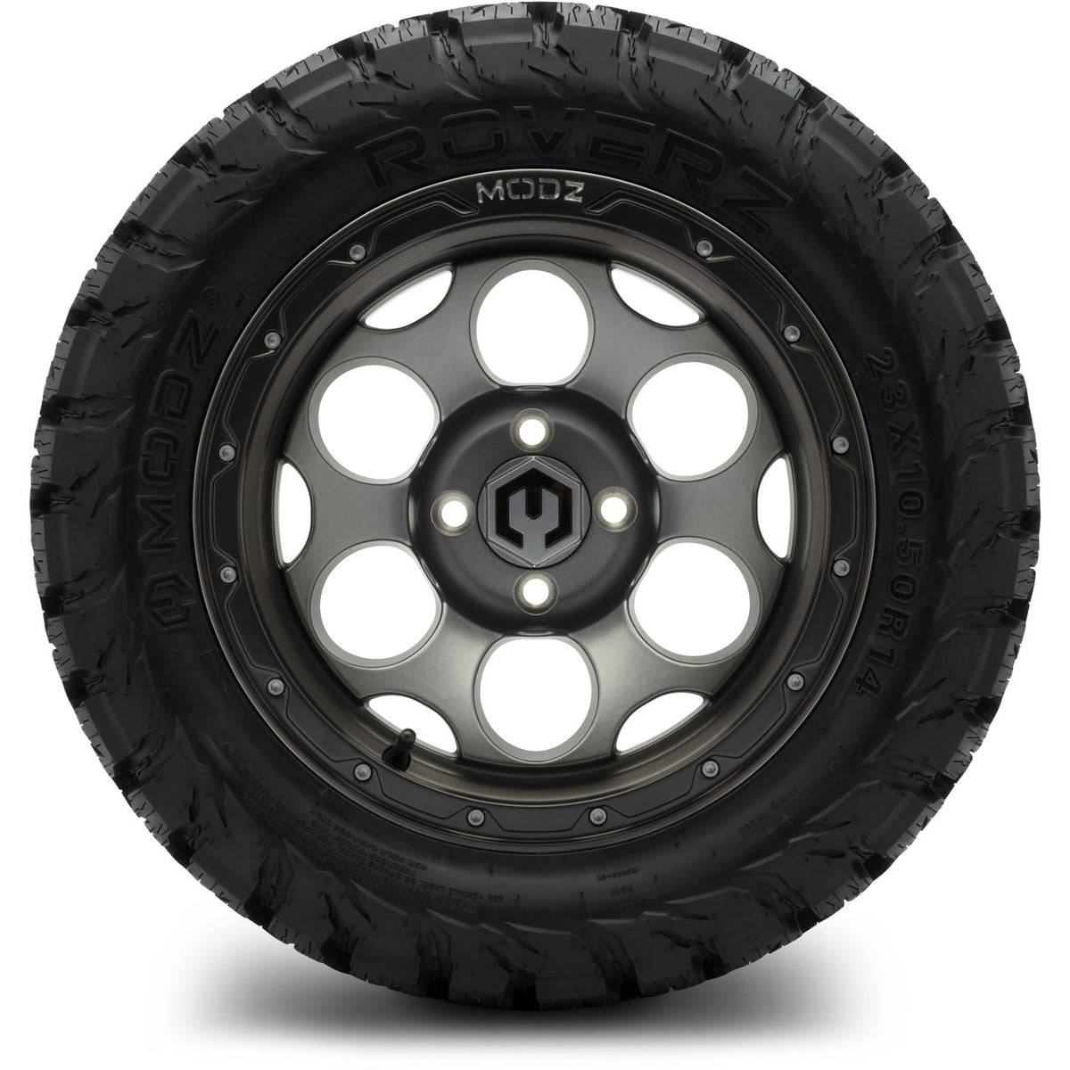 MODZ® 14" Militia Gunmetal Wheels & Off-Road Tires Combo