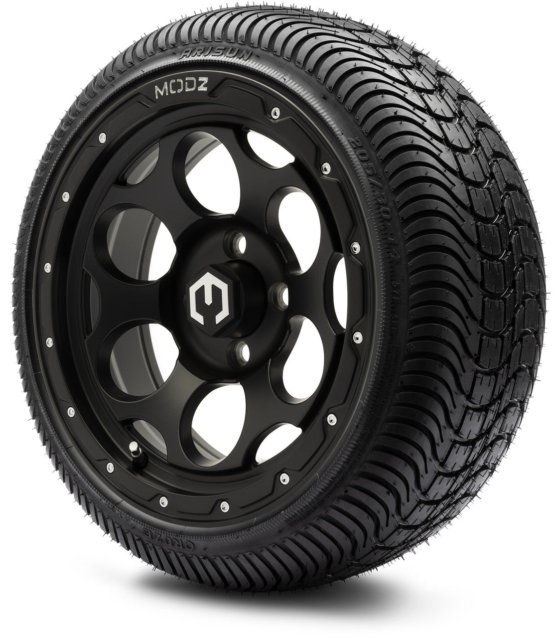 MODZ® 14" Militia Matte Black Wheels & Street Tires Combo
