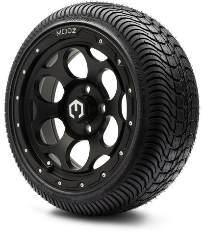 MODZ® 14" Militia Matte Black Wheels & Street Tires Combo